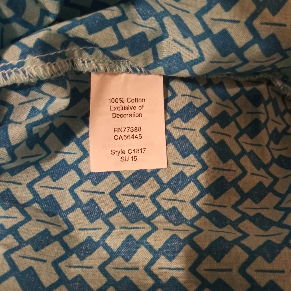 J.Crew Turquoise Boho Embroidered Blouse - Picture 6 of 7